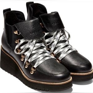 NEW Cole Haan Women's Zerogrand Wedge Hiker Waterproof Ankle Boot, 8